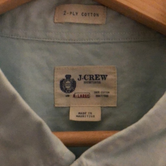 XL teal J crew button down - Picture 3 of 3